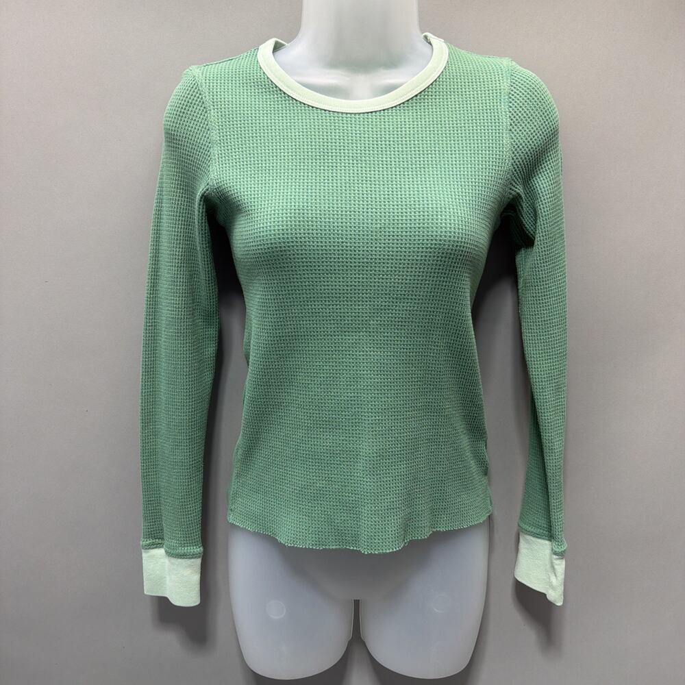 American Eagle Green Knit long Sleeve Pullover Sweater Womens Size XS